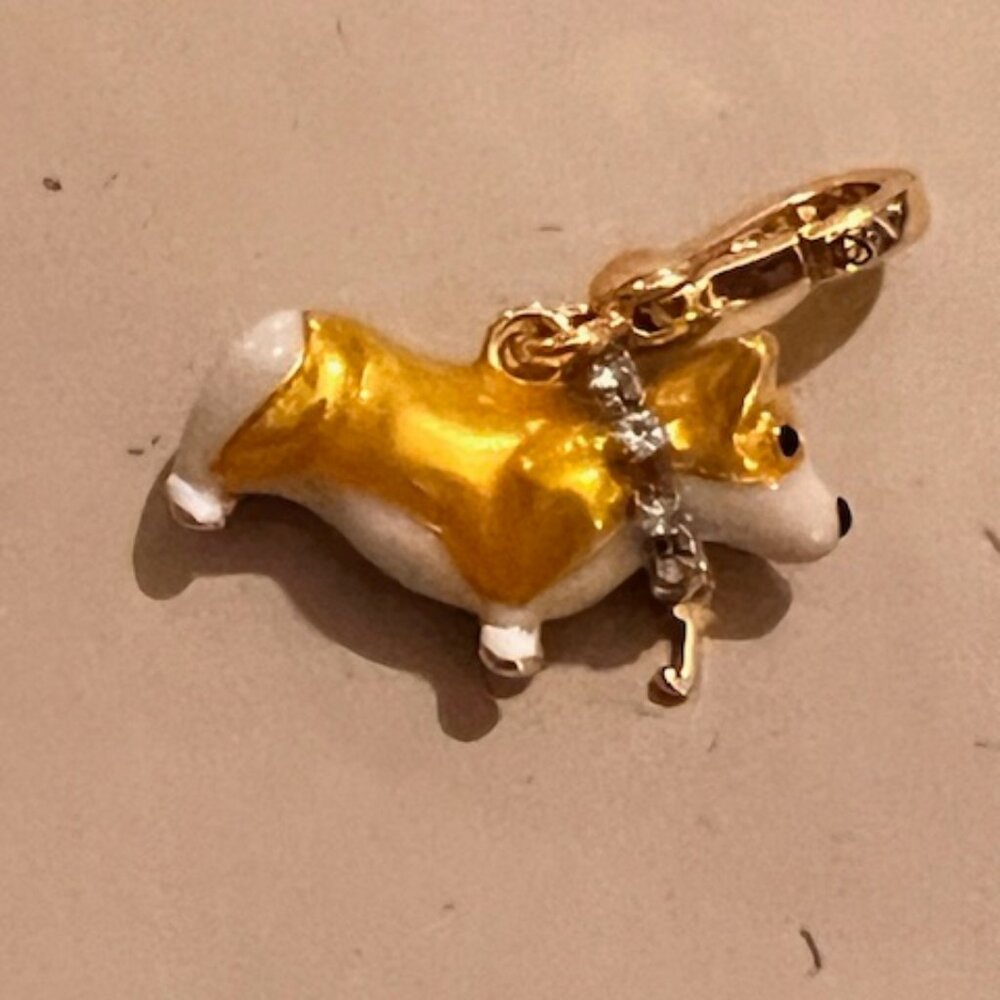 Juicy Couture Retired Rare Gorgi Charm with Gold Lobster Hook in JC Box